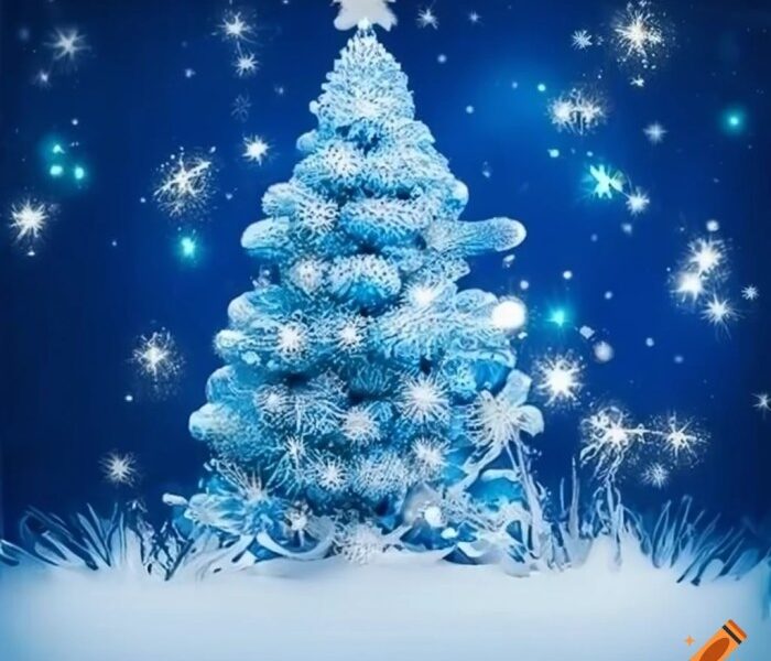 Blue and silver christmas tree decoration ideas