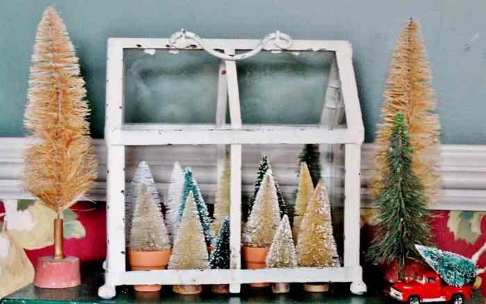 Bottle brush tree decoration ideas