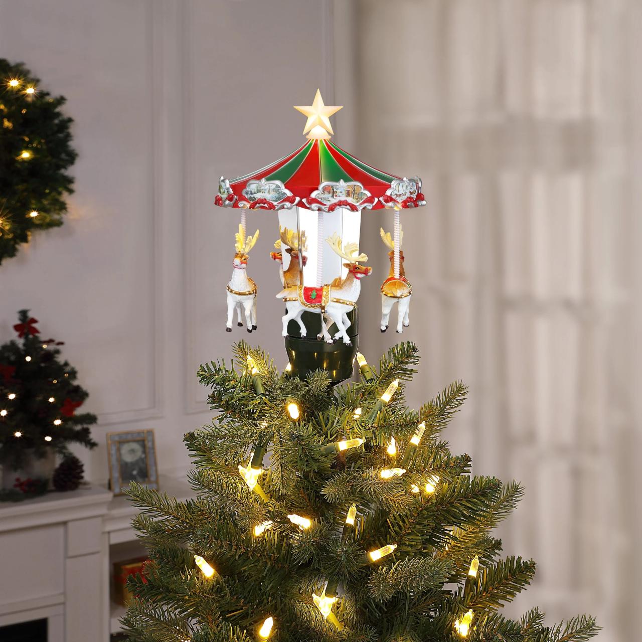 Carousel christmas tree decoration