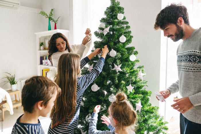 Christmas family tree decoration