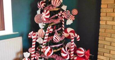 Candy cane christmas tree decoration