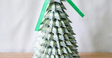 Christmas money box tree decoration