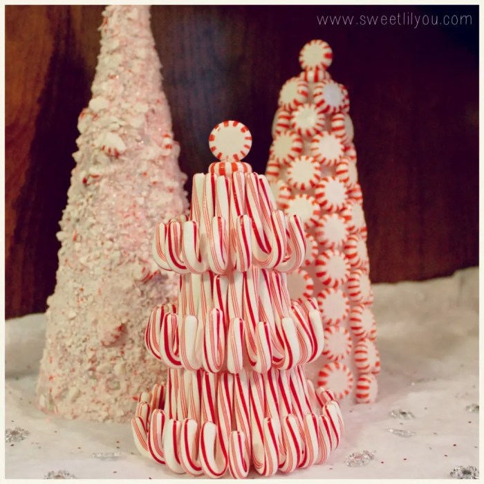 Candy cane christmas tree decoration