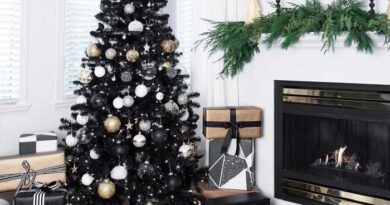 Black xmas tree decoration ideas