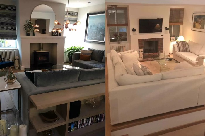 Before and after home interior design