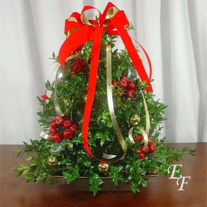 Boxwood christmas tree decoration