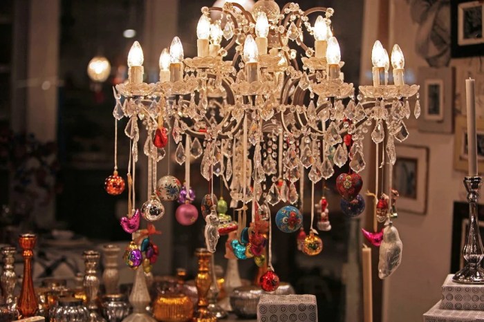 Chandelier christmas tree decoration