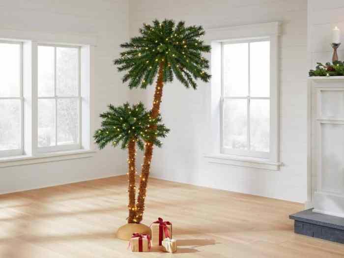 Christmas palm tree door decoration