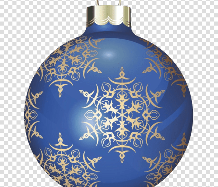 Blue and white christmas tree decoration