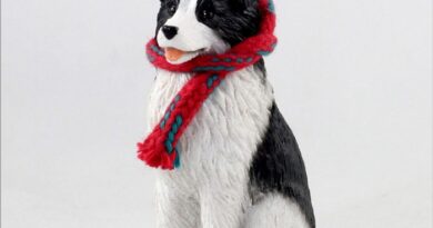 Border collie tree decoration