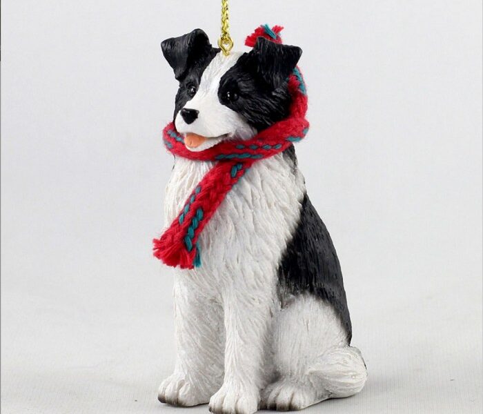 Border collie tree decoration