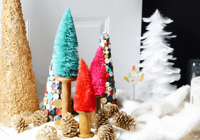 Bottle brush tree decoration ideas