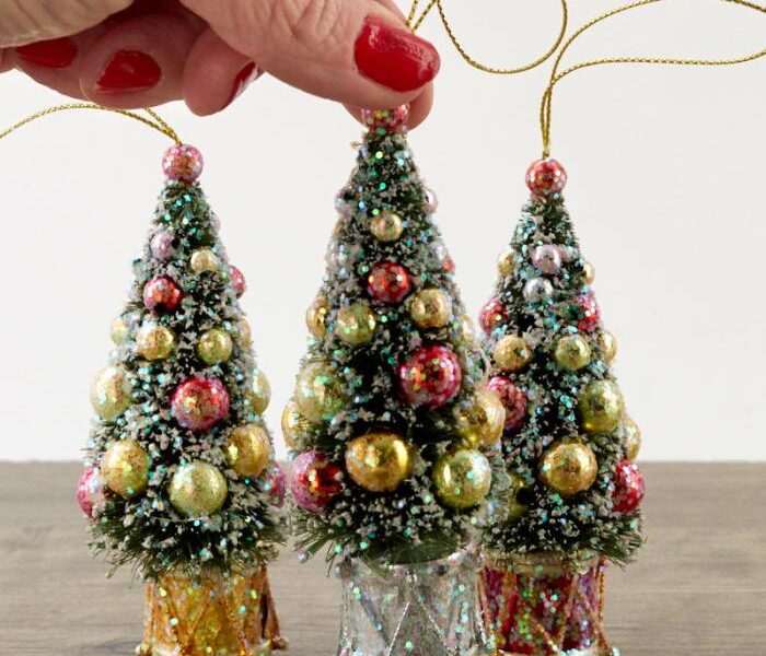 Bottle brush tree decoration