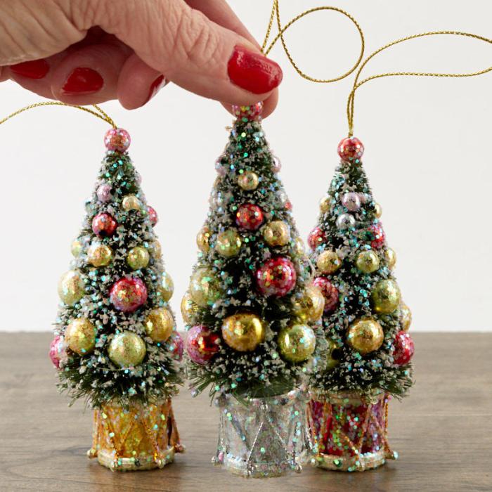 Bottle brush tree decoration