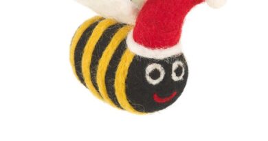 Bumble bee christmas tree decoration