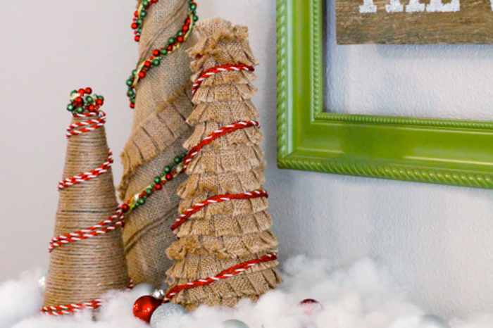 Burlap christmas tree decoration ideas