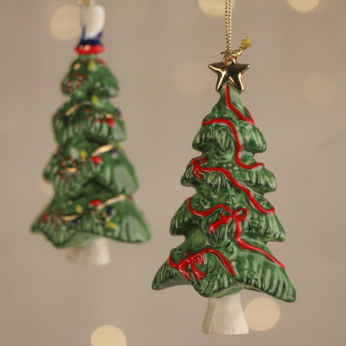 Ceramic christmas tree decoration