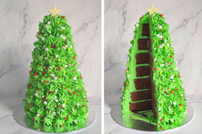 Cake decoration christmas tree