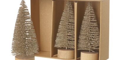 Bottle brush mantle tree christmas trees decorating joysofhome