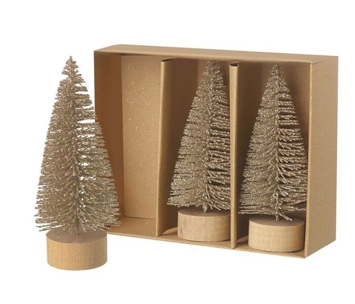 Bottle brush mantle tree christmas trees decorating joysofhome