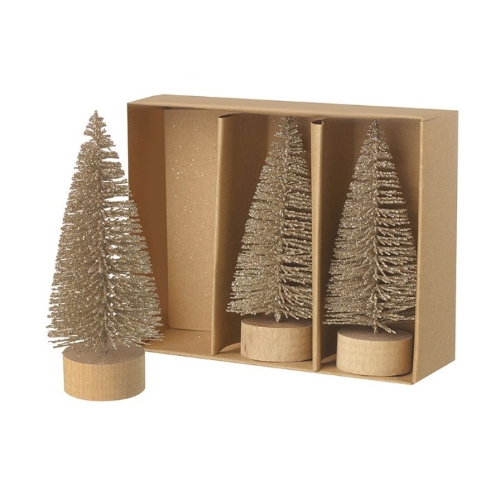 Bottle brush mantle tree christmas trees decorating joysofhome