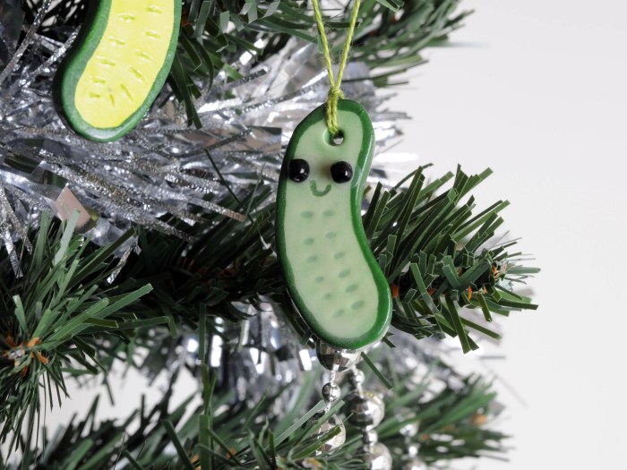 Christmas pickle tree decoration