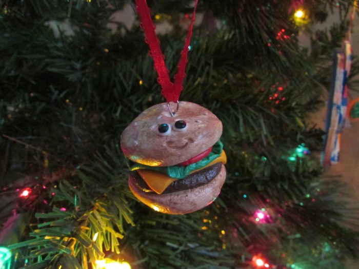 Burger christmas tree decoration