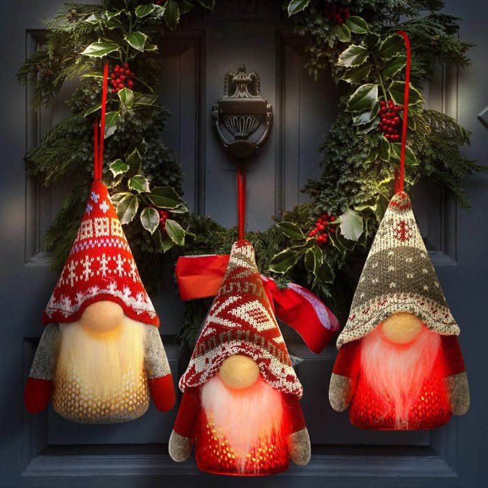 Christmas gnome tree decoration