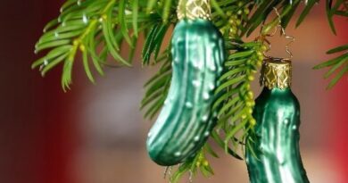 Christmas pickle tree decoration