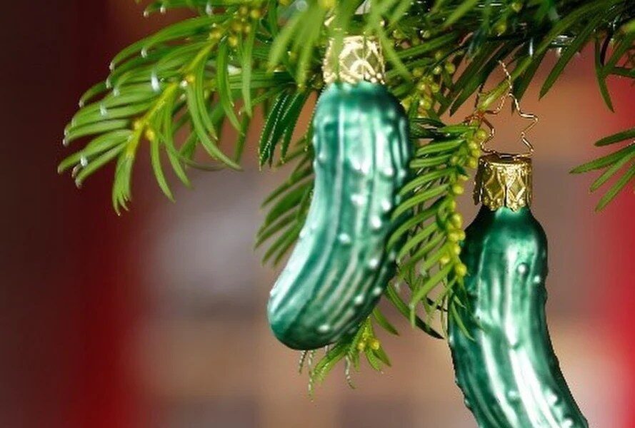 Christmas pickle tree decoration