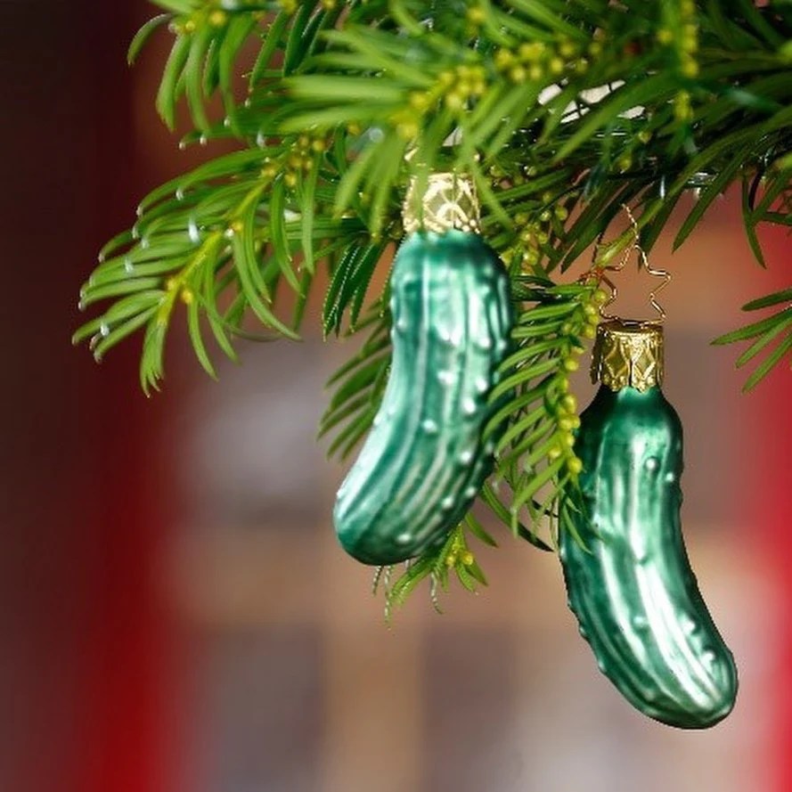 Christmas pickle tree decoration