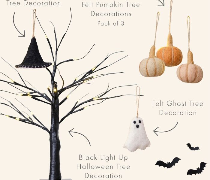 Black tree halloween decoration