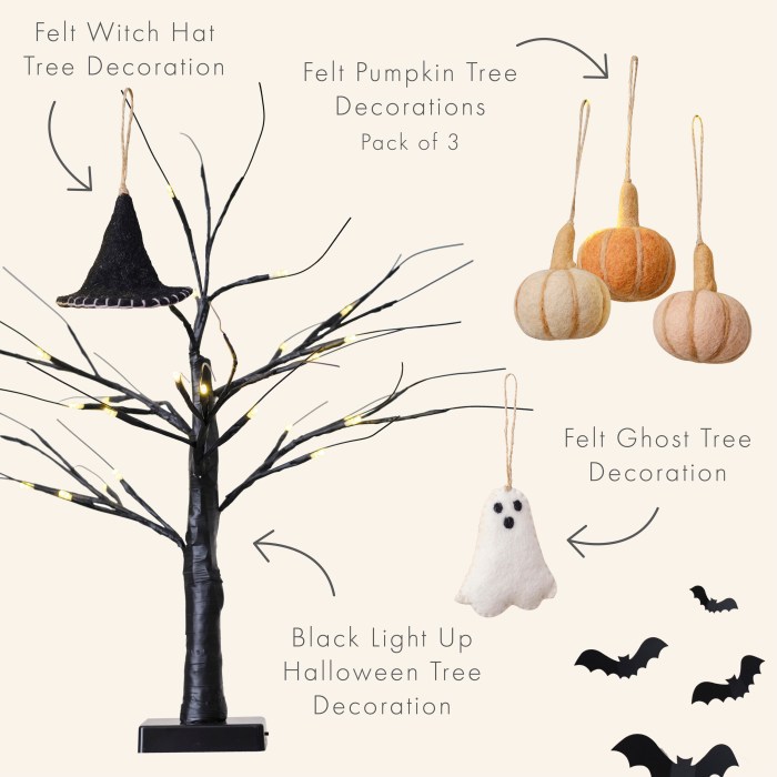 Black tree halloween decoration