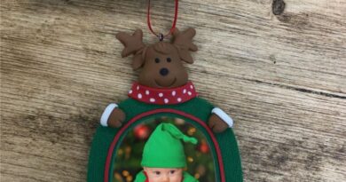 Christmas photo frame tree decoration