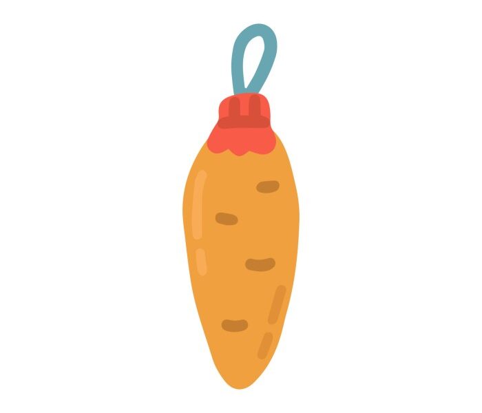 Carrot christmas tree decoration